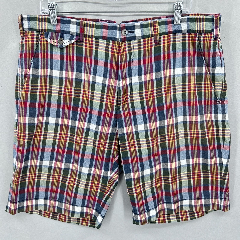 Polo Ralph Lauren Shorts Mens 36 Multicolor Plaid Indian Madras‎ 10" Preppy